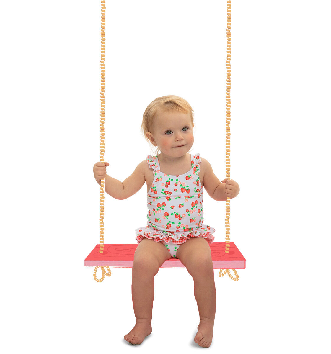 Sunuva Baby Girls Wild Strawberry Frill Swimsuit Junior Couture
