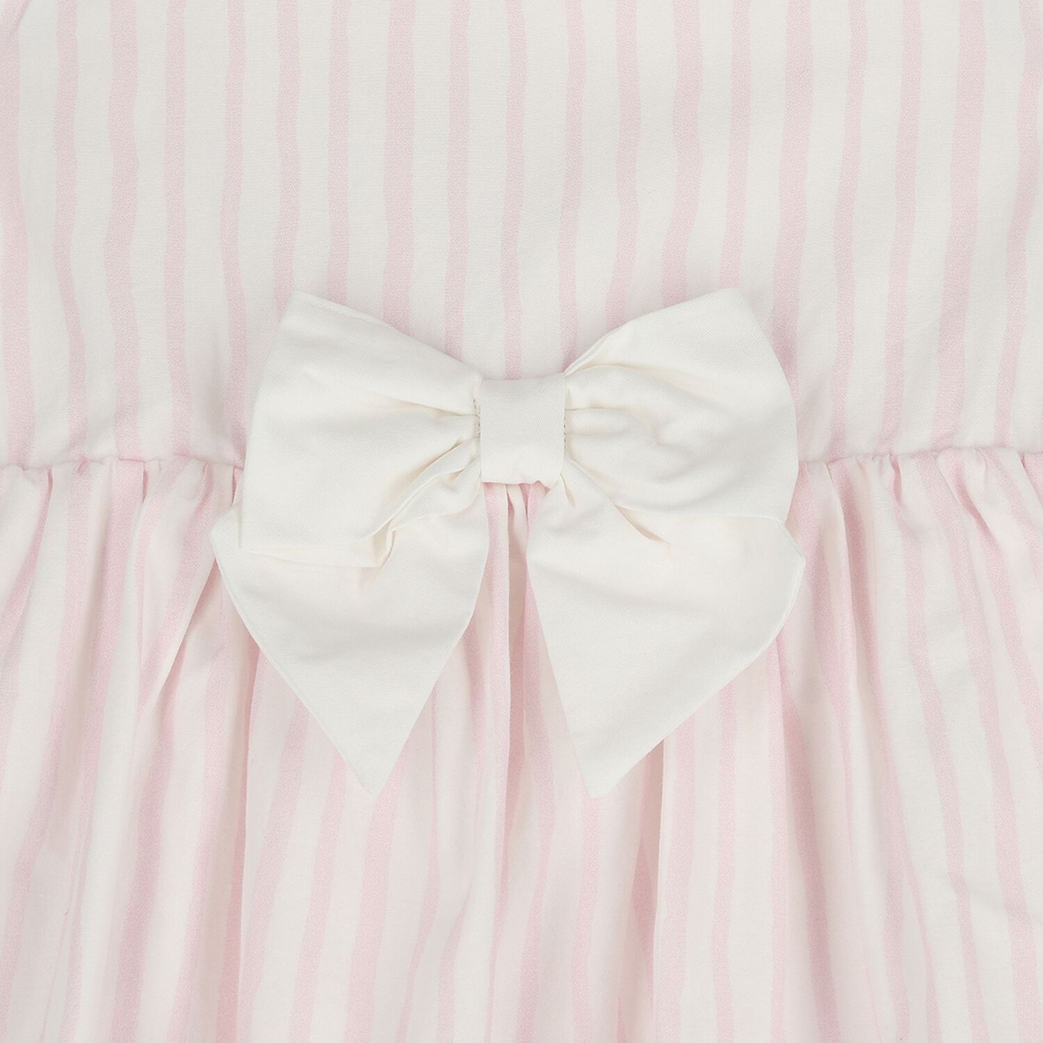Girls Pink & White Stripe Dress Set, 1, hi-res
