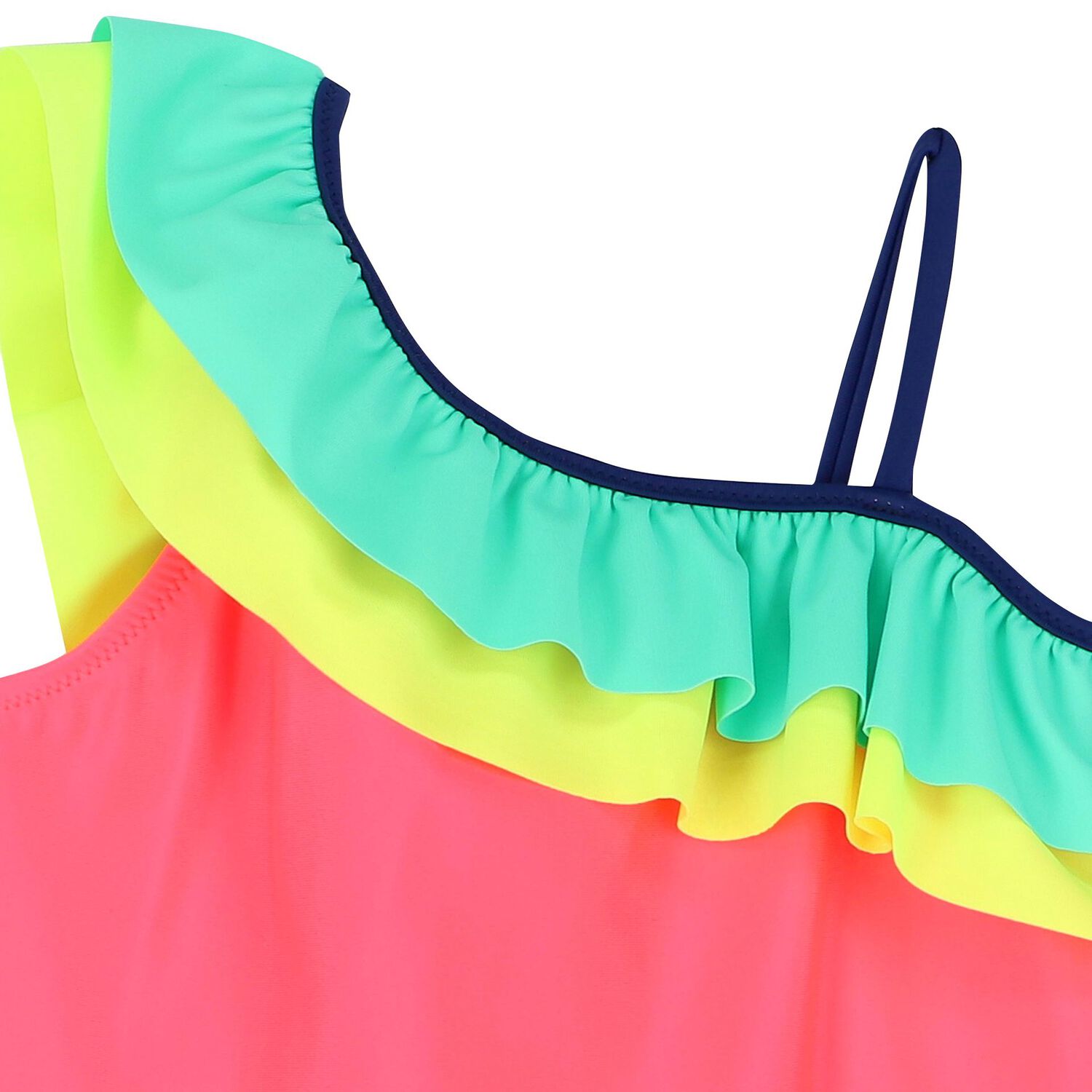 Girls Pink Frill Swimsuit, 1, hi-res image number null