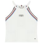 توب بنات بدون أكمام باللون الأبيض, 1, hi-res