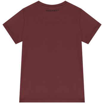 Boys Maroon Aston Martin Logo T-Shirt