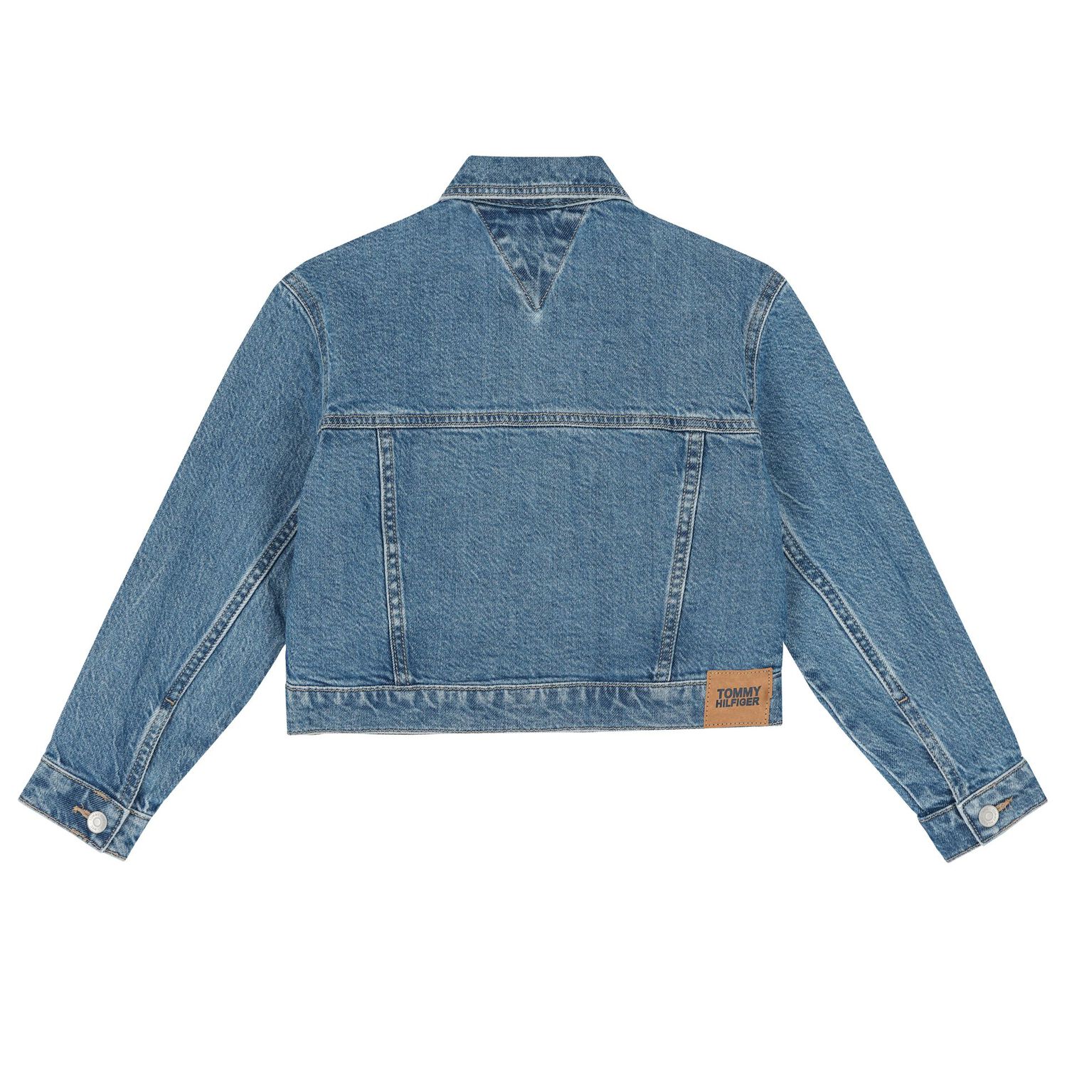 Girls Blue Logo Denim Jacket, 1, hi-res image number null