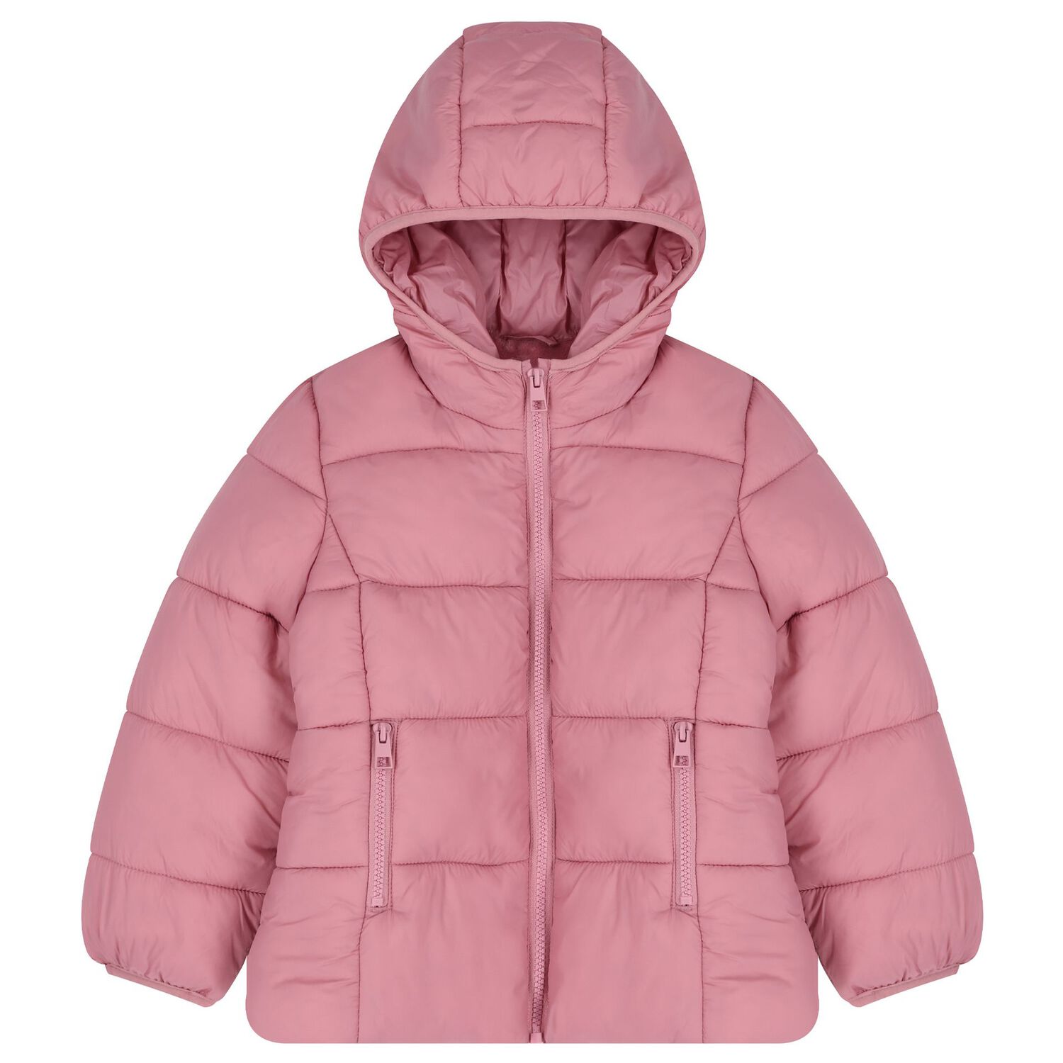 Girls Pink Puffer Jacket, 2, hi-res image number null