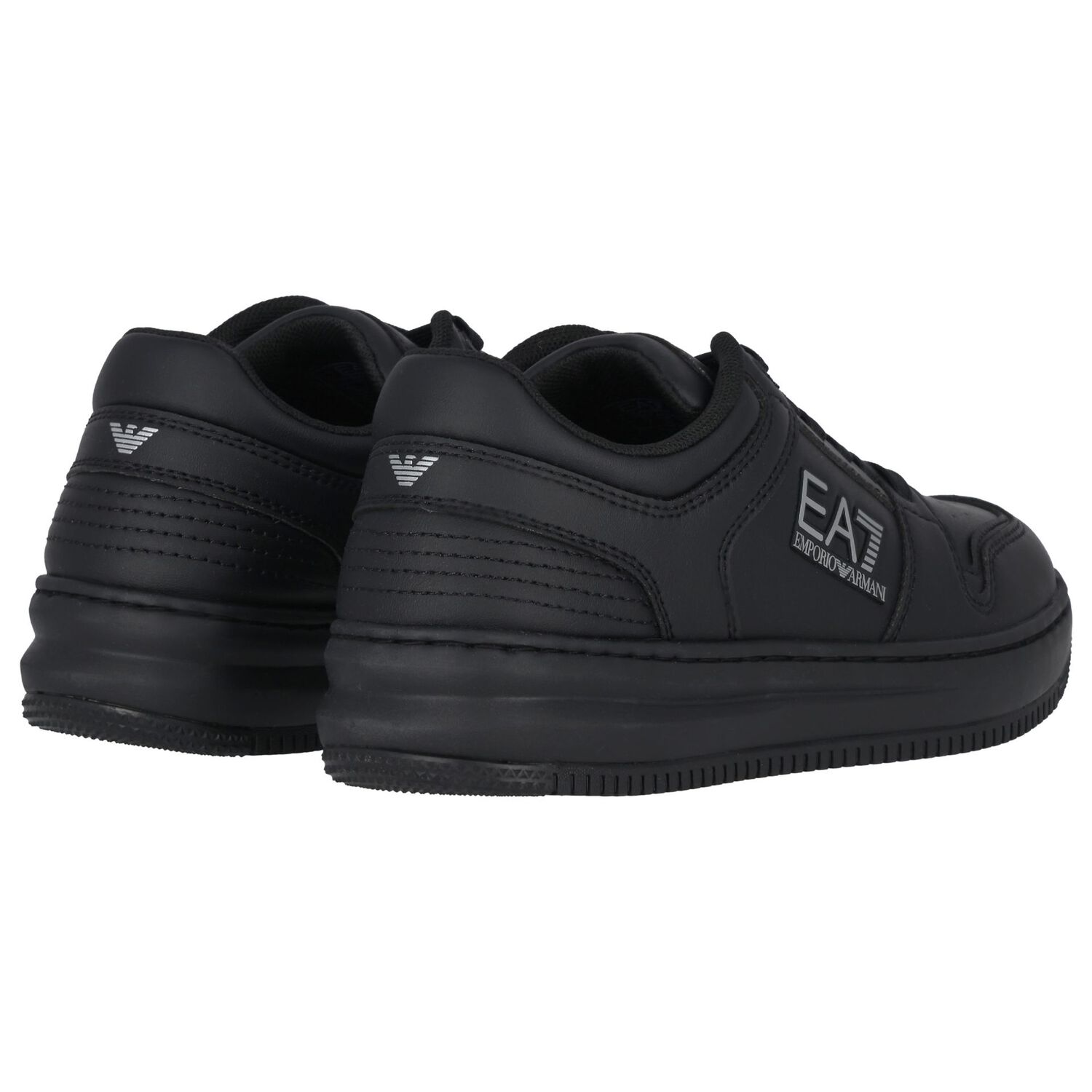 Black Logo Trainers, 2, hi-res
