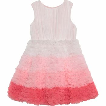 Girls Pink Ombre Tulle Dress