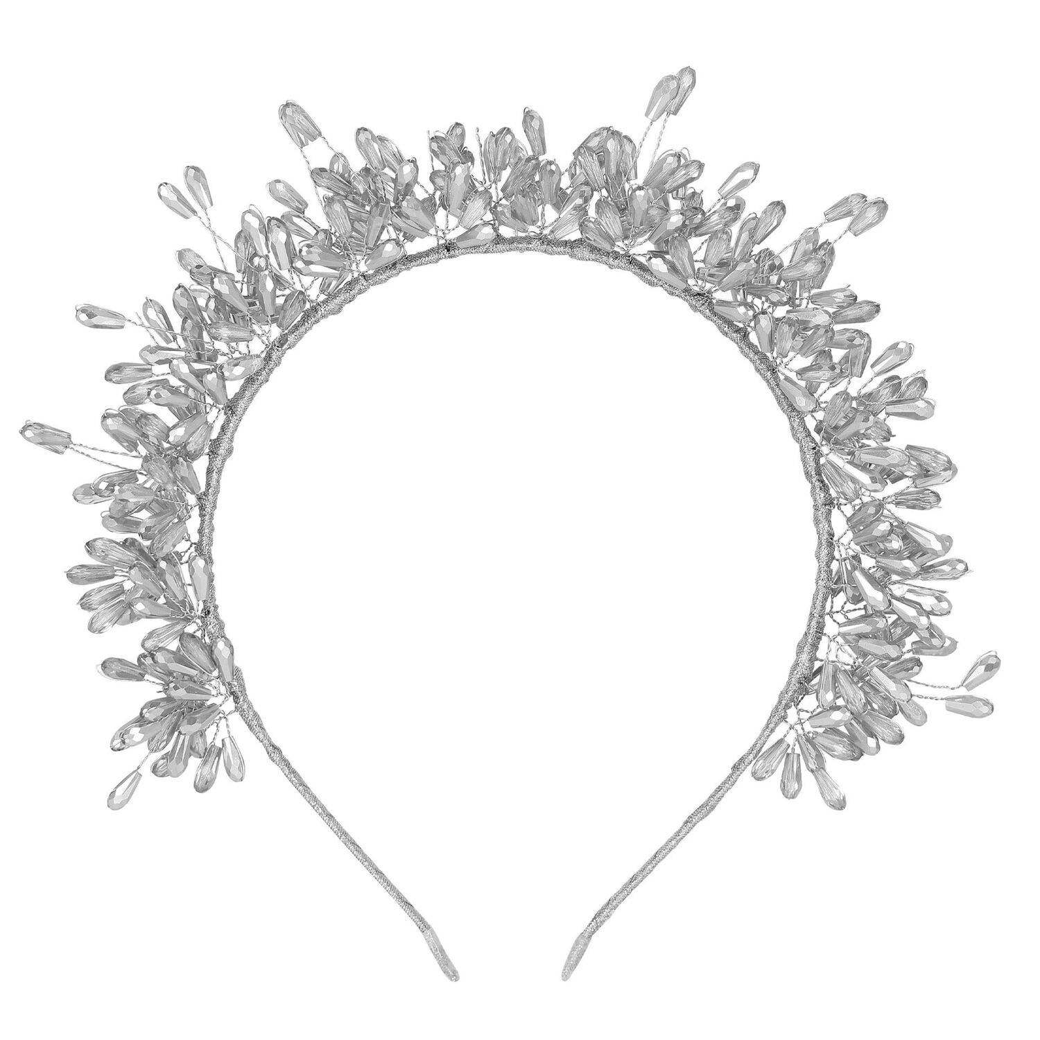 Girls Silver Embellished Headband, 3, hi-res image number null