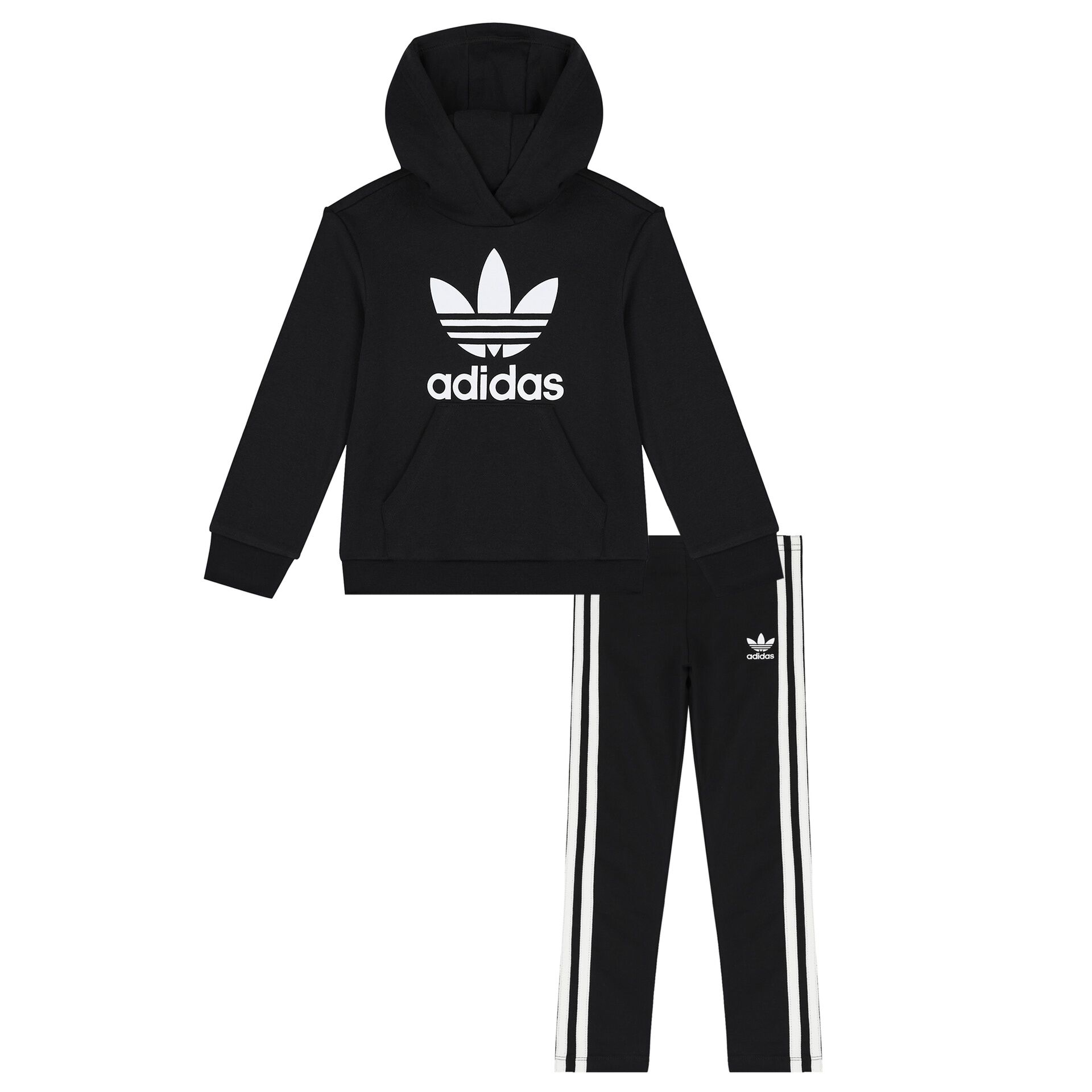 Adidas Kids Girls Black Logo Leggings Set Junior Couture Bahrain