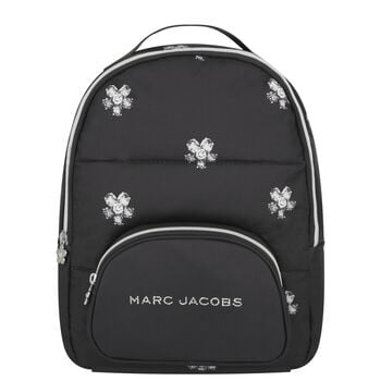 Girls Black Logo Backpack