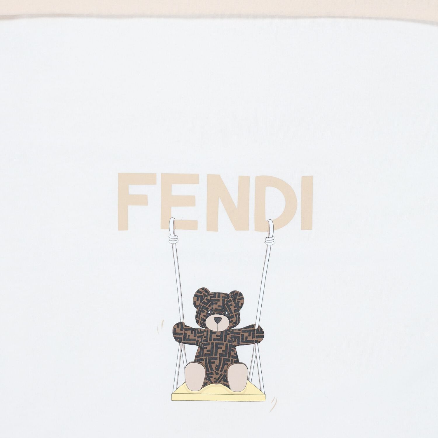 White & Beige Teddy Bear Logo Baby Nest, 2, hi-res