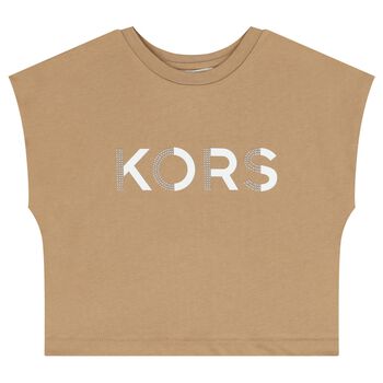 Girls Brown Logo T-Shirt