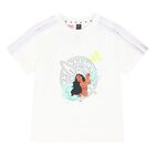 Younger Girls White & Lilac Moana Disney Shorts Set, 1, hi-res