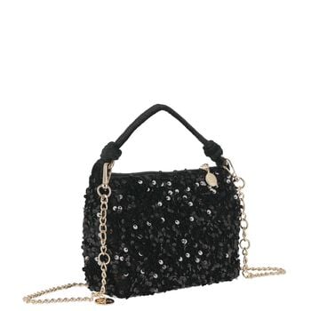 Girls Black Sequins Handbag
