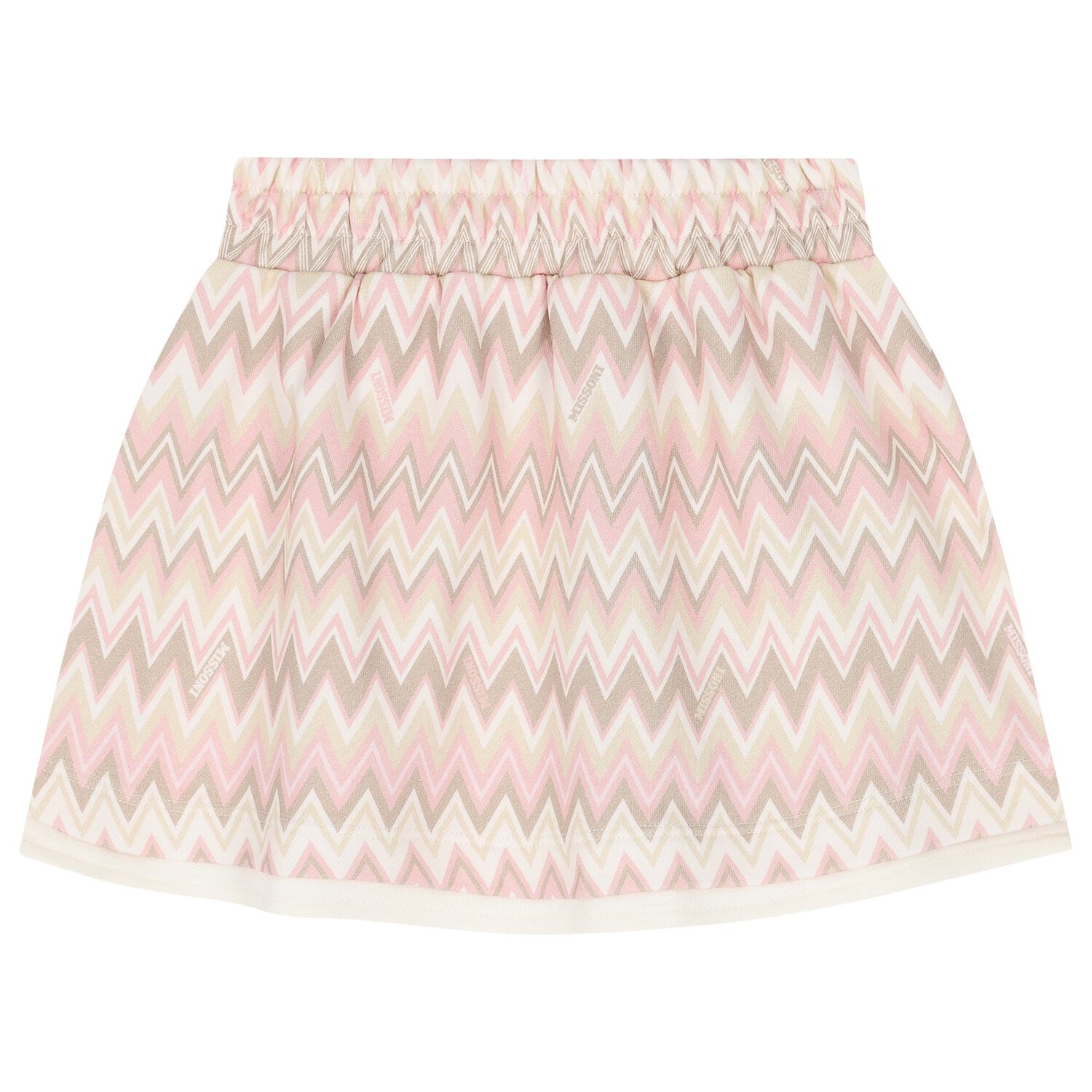 Girls Pink Logo Zig Zag Skirt, 1, hi-res