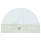 Baby Boys Blue & Gold Logo Baby Hat, 2, hi-res