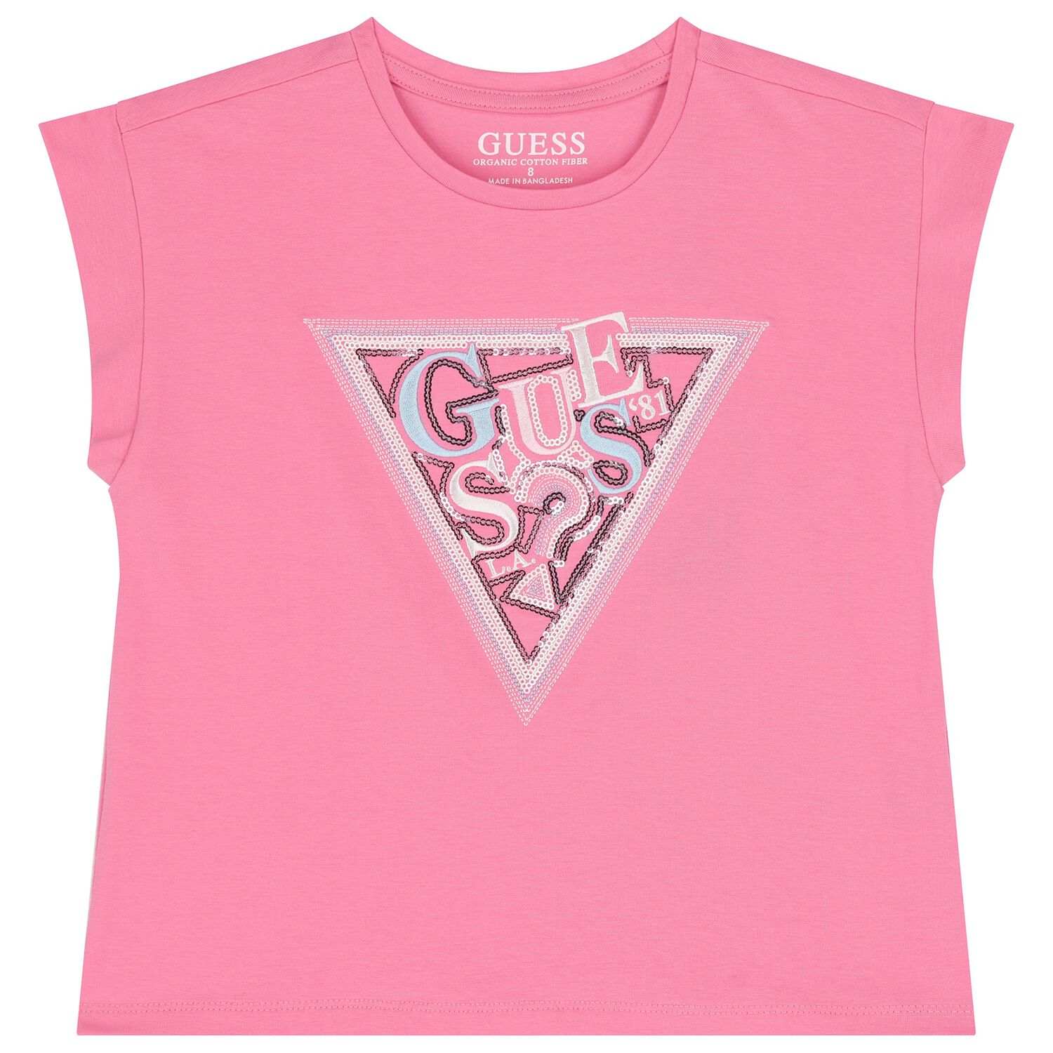 Girls Pink Logo T-Shirt, 3, hi-res