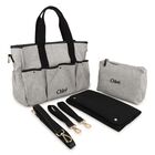 Grey Logo Canvas Baby Changing Bag ( 33cm ), 1, hi-res