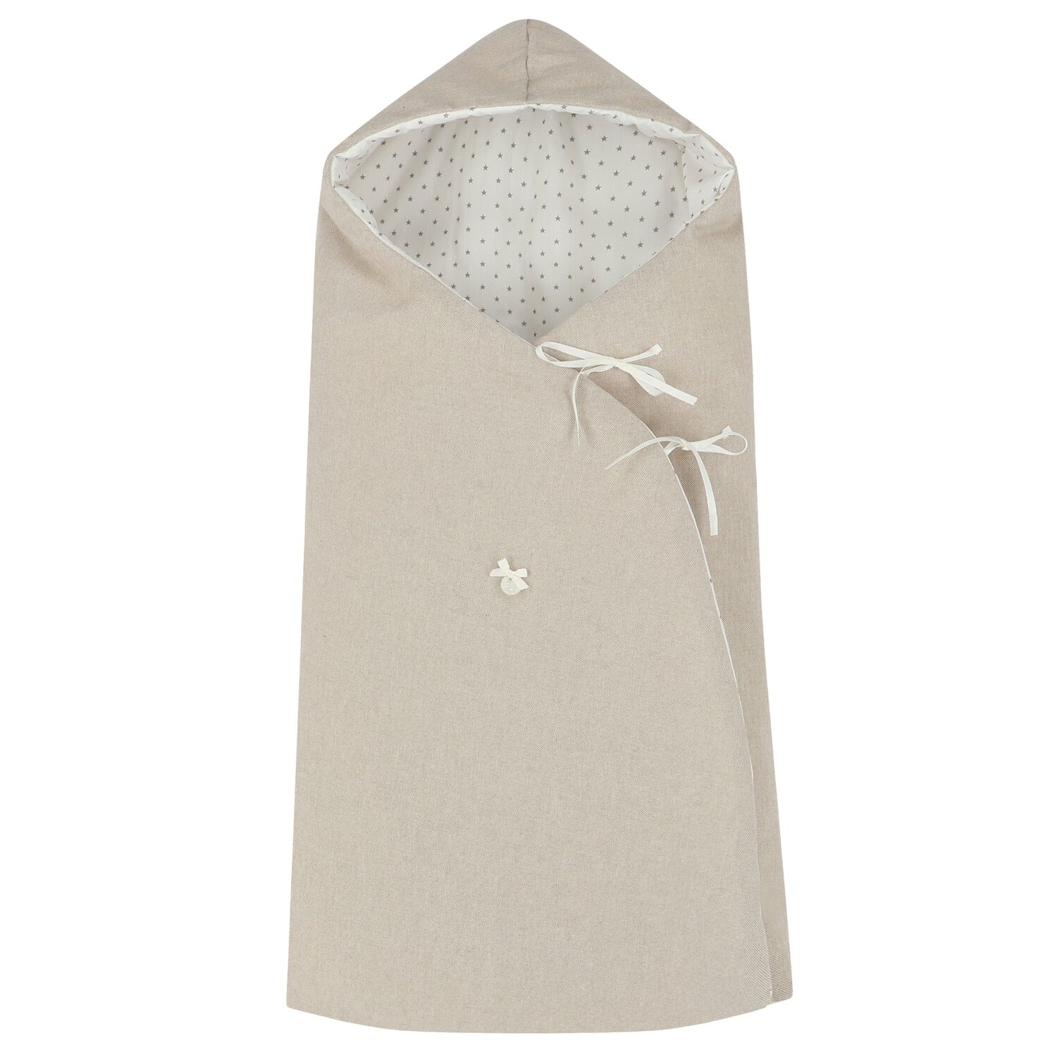 Beige & White Stars Baby Nest, 3, hi-res