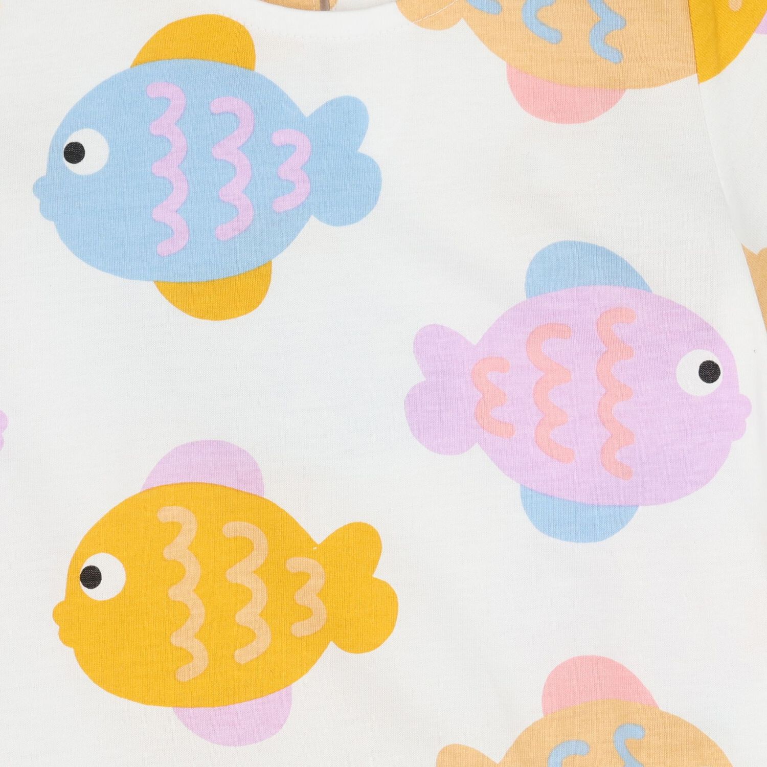 Younger Girls White Fish Dress, 1, hi-res