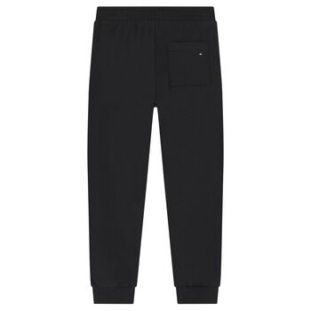 Girls Black Embellished Logo Joggers