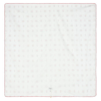 White Printed Baby Blanket