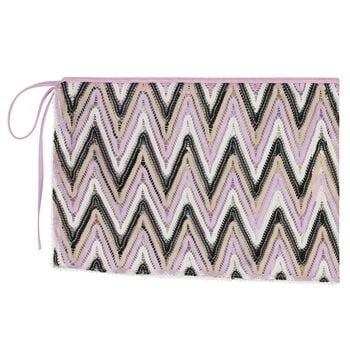 Girls Lilac, Black & Ivory Zig-Zag Crochet Beach Skirt