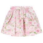 Girls Pink Feather & Rose Skirt Set, 1, hi-res