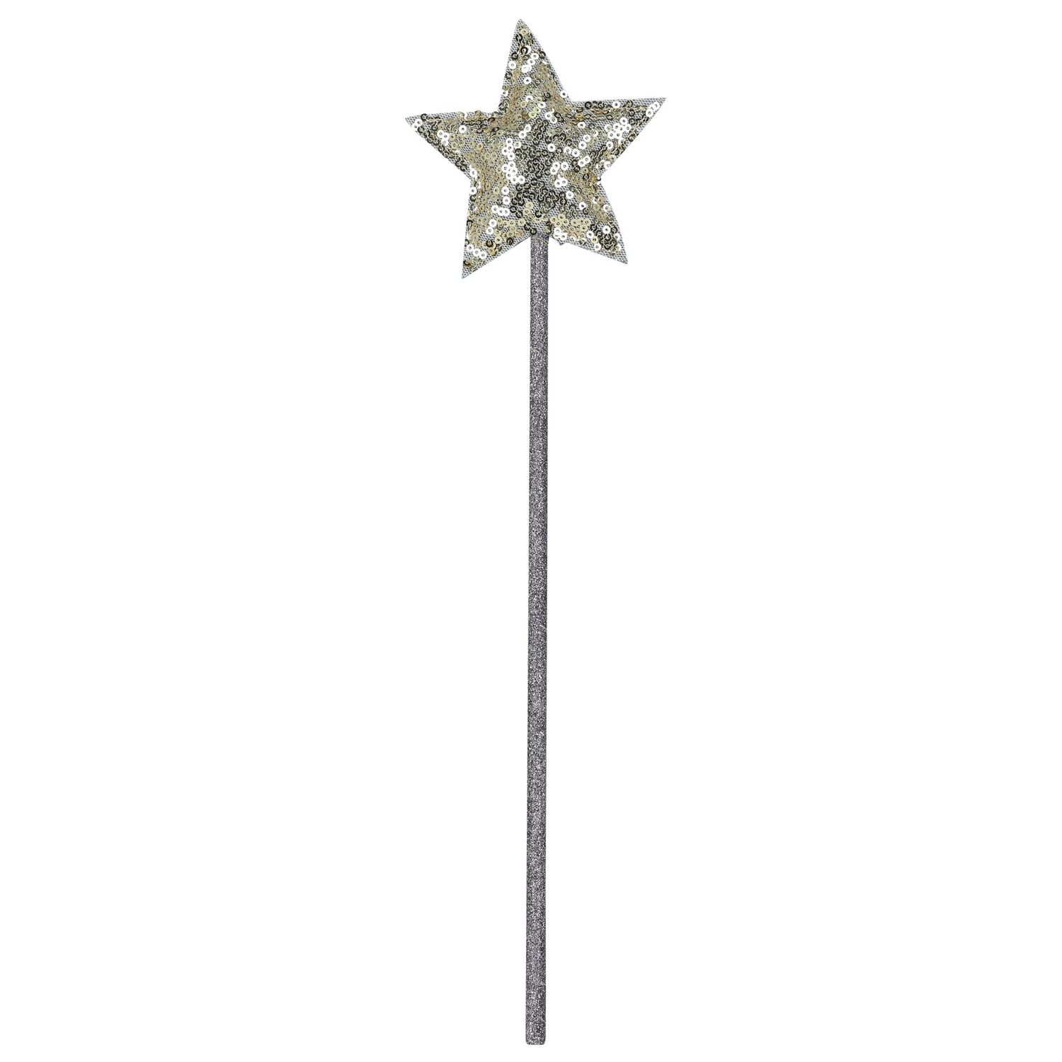 Girls Gold Star Sequin Wand, 1, hi-res image number null