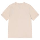 Beige Logo Shorts Set, 1, hi-res