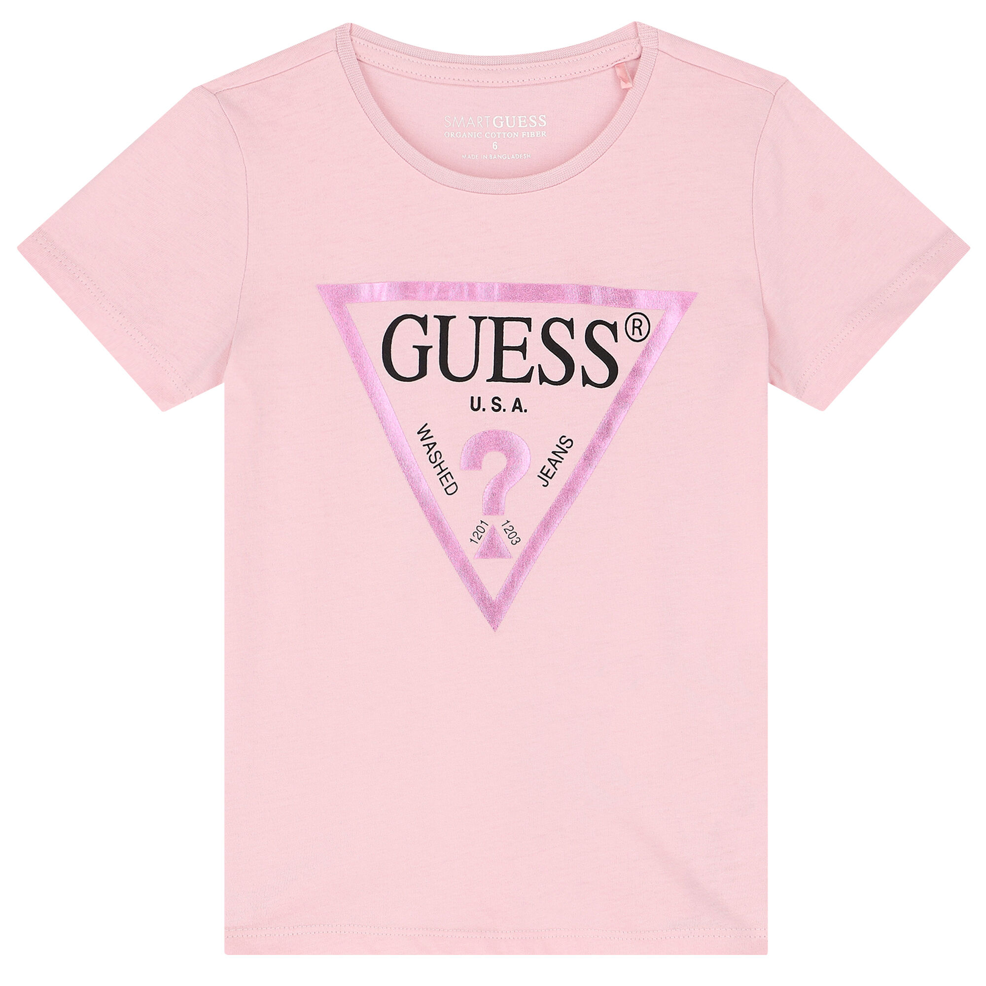 Guess Girls Pink Logo T-Shirt | Junior Couture