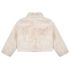 Girls Ivory Fur Jacket, 1, hi-res