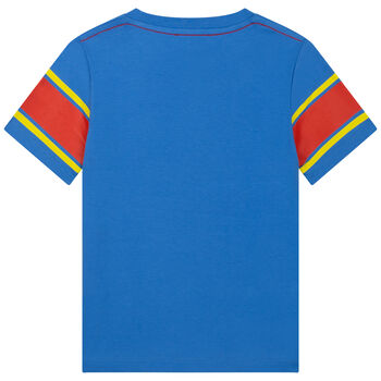 Boys Blue & Red Logo T-Shirt