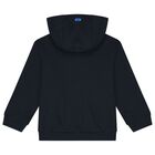 Boys Navy Blue Hoodie Zip Up Top, 1, hi-res