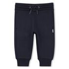 Younger Boys Mini Me Navy Blue Logo Tracksuit, 1, hi-res