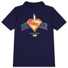 Boys Navy Blue Superman Polo Shirt, 1, hi-res