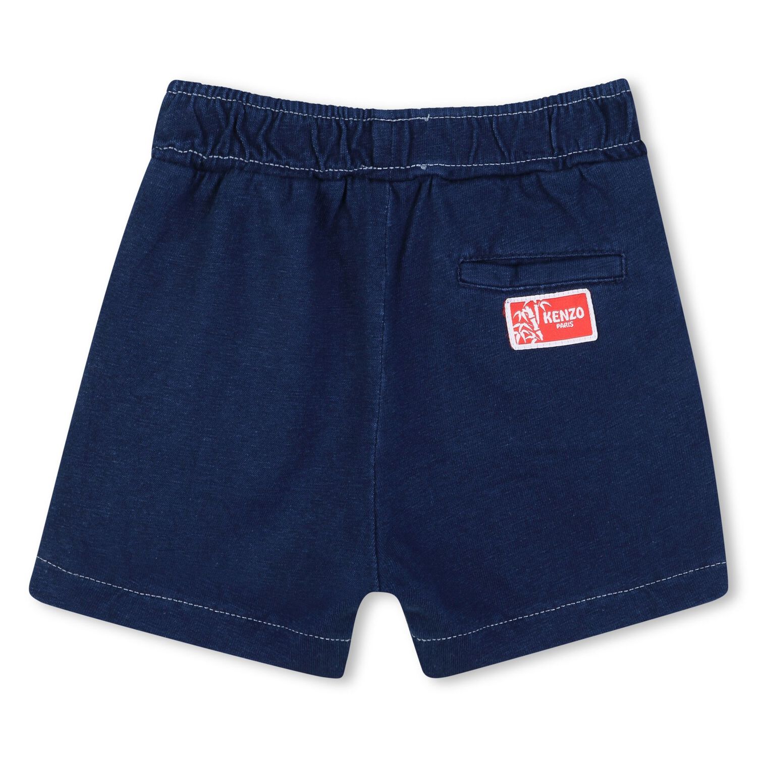 Younger Boys Navy Blue Logo Shorts, 1, hi-res