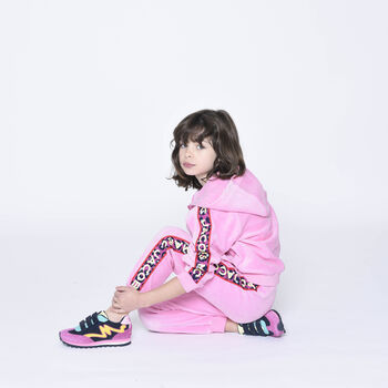 Girls Pink Logo Joggers