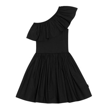 Girls Black Ruffle Chloey Dress