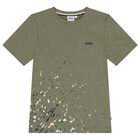 Boys Green Logo T-Shirt, 1, hi-res