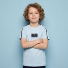Younger Boys Blue Logo T-Shirt, 3, hi-res