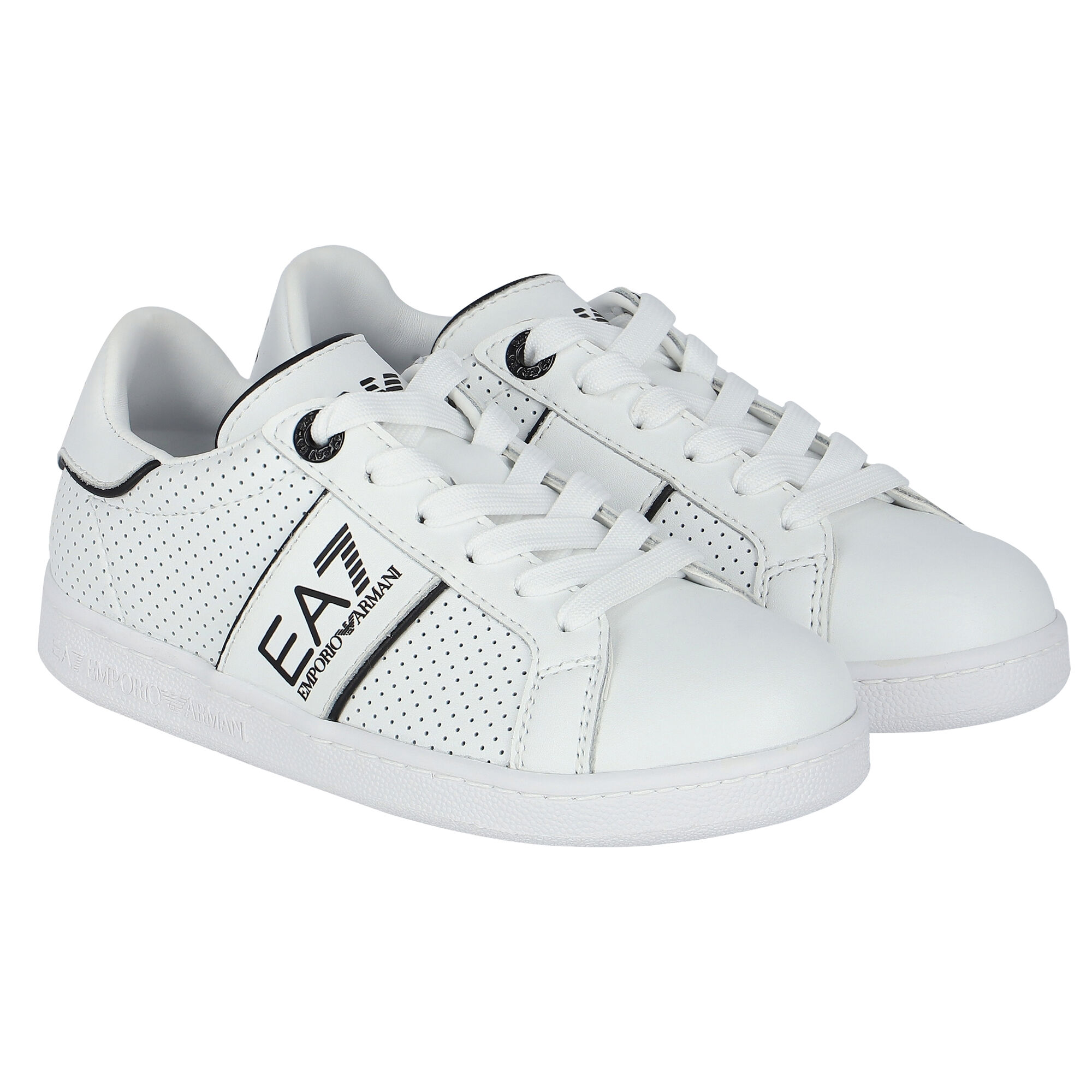 Emporio armani eagle discount logo low trainers