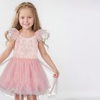 Girls Pink Tulle Dress, 1, hi-res