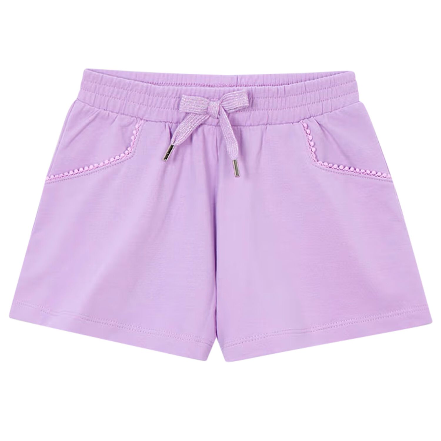 Girls Lilac Shorts, 7, hi-res