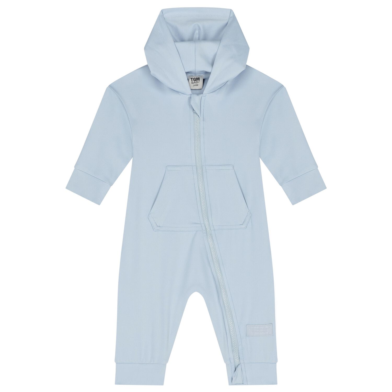 Blue Logo Softskin Baby Romper, 1, hi-res