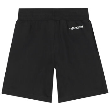 Boys Black Thunderbolt Logo Shorts