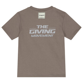 Beige Logo Reflective T-Shirt