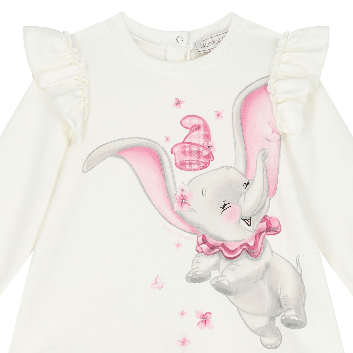 Younger Girls Ivory Disney Sweatshirt Dress, 1, hi-res image number null