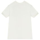 فستان سويت شيرت بالشعار تصميم ميني مي باللون العاجي للبنات, 1, hi-res