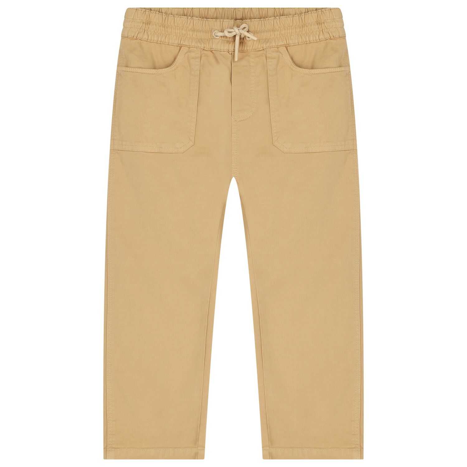Boys Beige Logo Trousers, 1, hi-res image number null