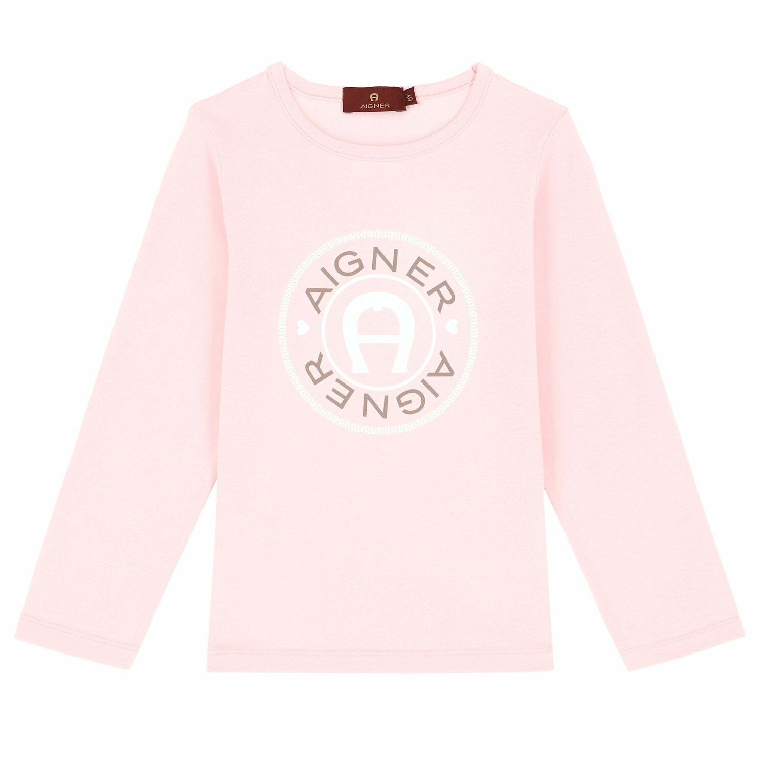 بيجامة بالشعار باللون الزهرى والابيض للبنات, 1, hi-res image number null