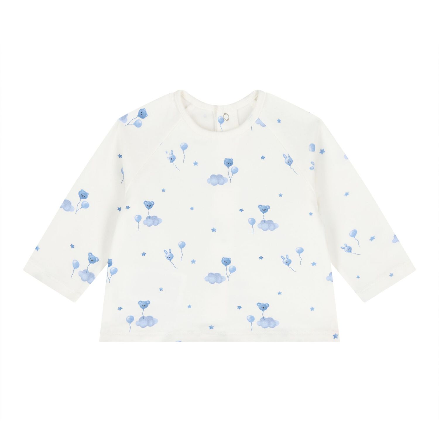 Baby Boys White & Blue Balloon Tracksuit ( 3 Piece ), 3, hi-res